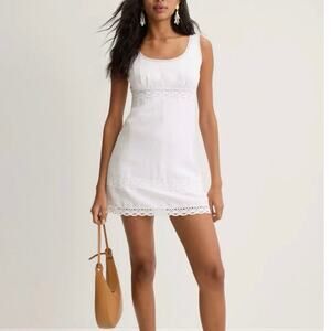 Sister New York White Bardot white mini Dress Medium